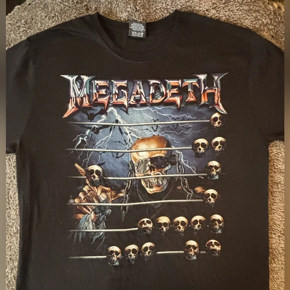 MEGADEATH Men’s Vintage Black Graphic Tee Size XL - Picture 9 of 9